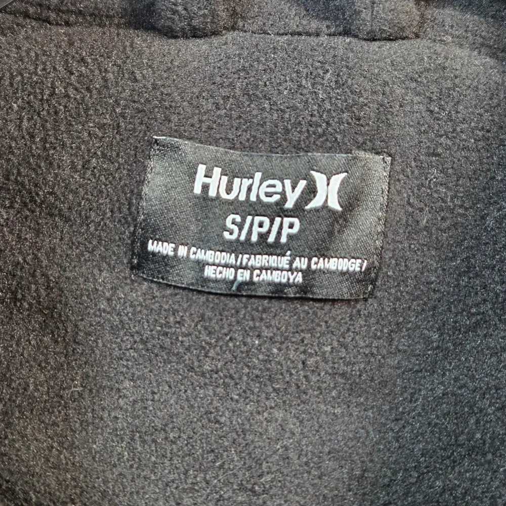 Hurley Polar Fleece‎ Overshirt Men's Small Black Button Up Long Sleeve - New